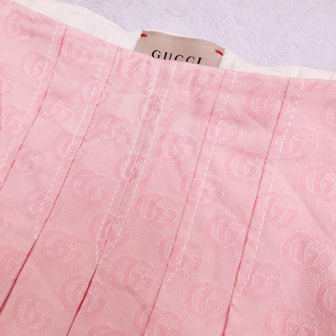 30代OL様 未使用 グッチ GUCCI ジャカードプリーツスカート