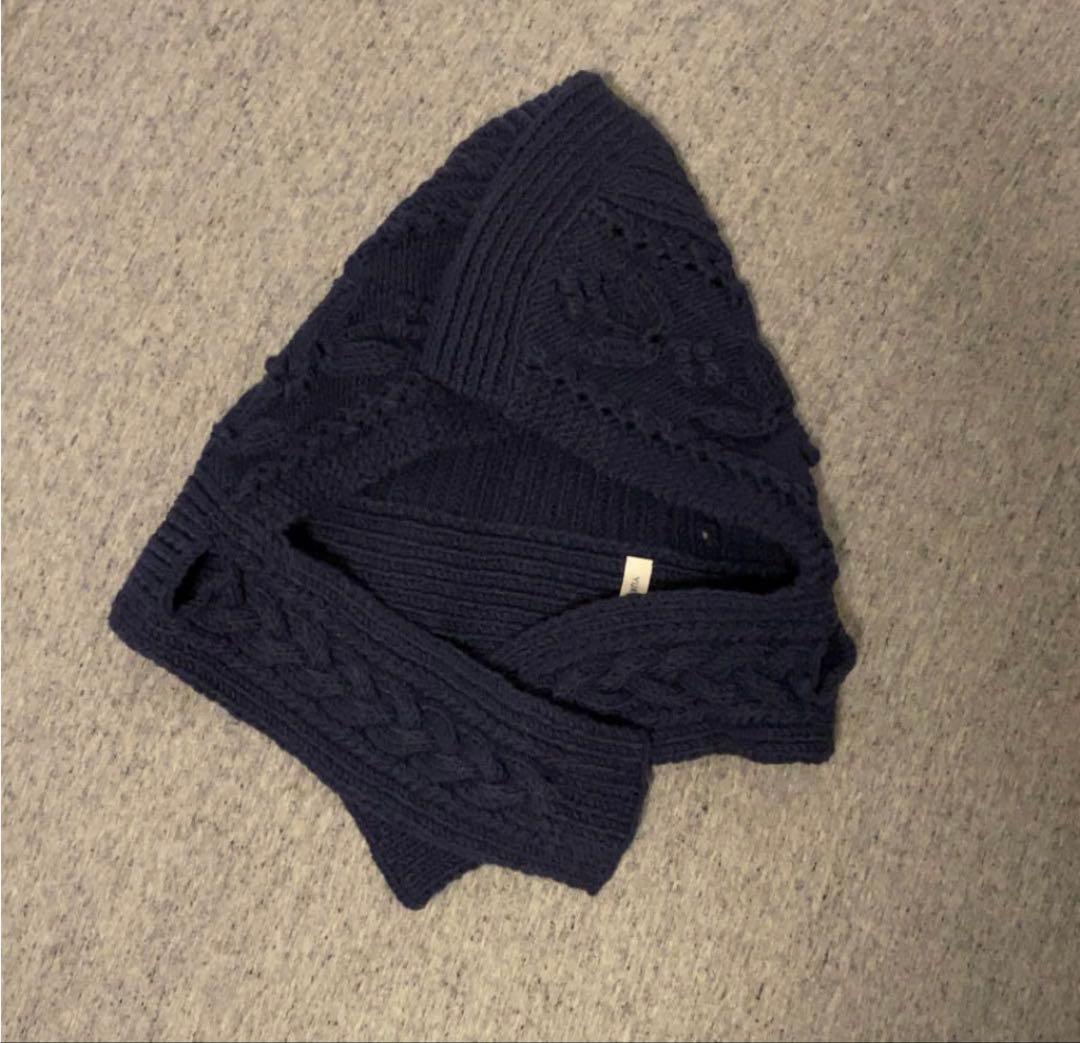 yukifujisawa アランニット帽フーディー