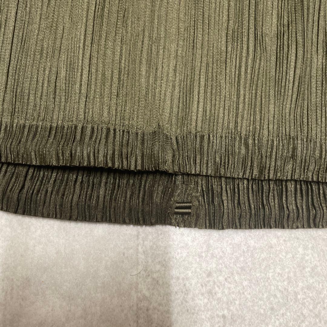 【激レア！】プリーツプリーズ　スカート　ウエスト＆裾ゴム　カーキ　5