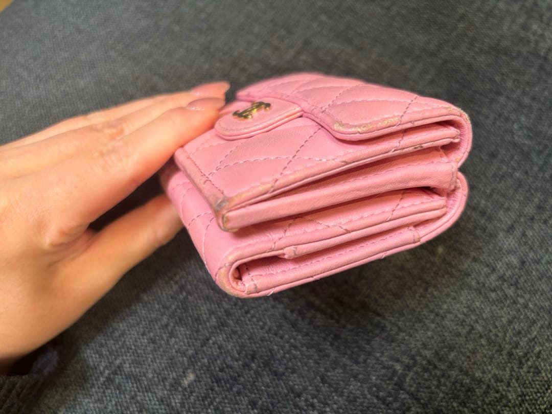 CHANEL マトラッセミニウォレットピンク