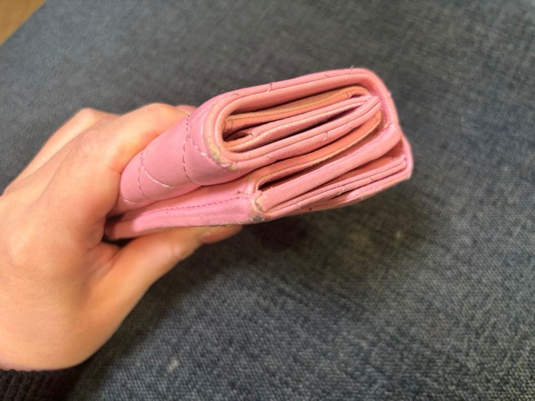 CHANEL マトラッセミニウォレットピンク