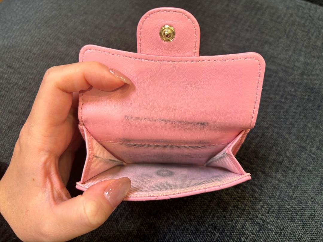 CHANEL マトラッセミニウォレットピンク