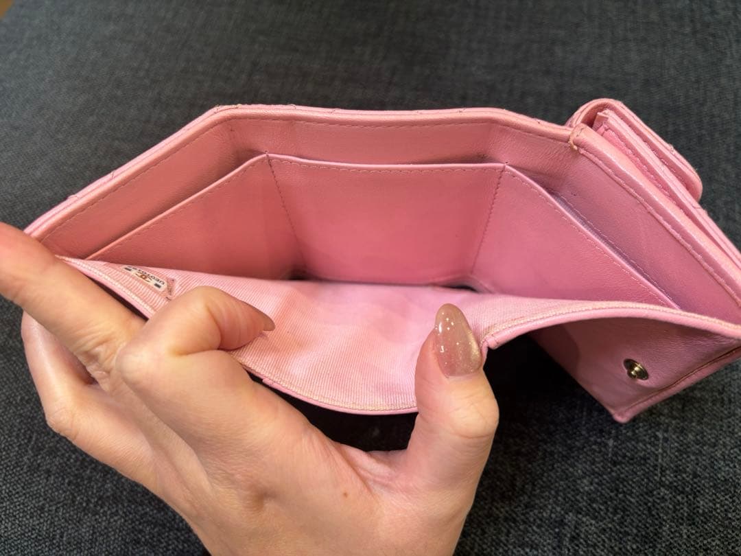 CHANEL マトラッセミニウォレットピンク