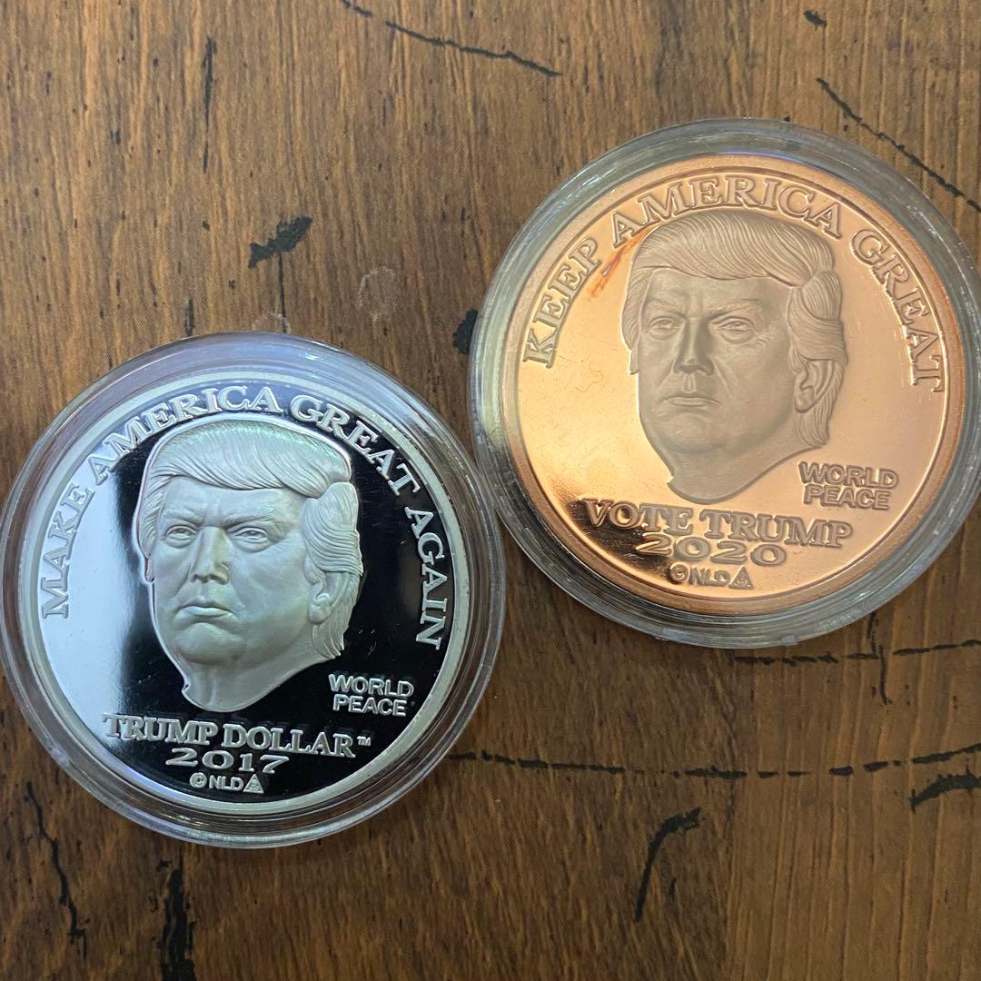 トランプ大統領 1oz 銀貨 銅貨セット 純銀 純銅 シルバー ラウンド