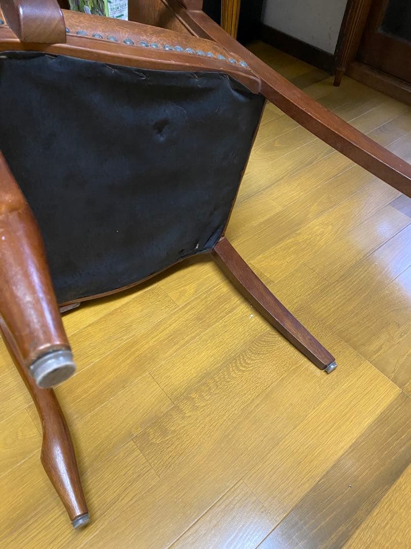 書斎 椅子 ブラウンアームチェア クラシックスタイル