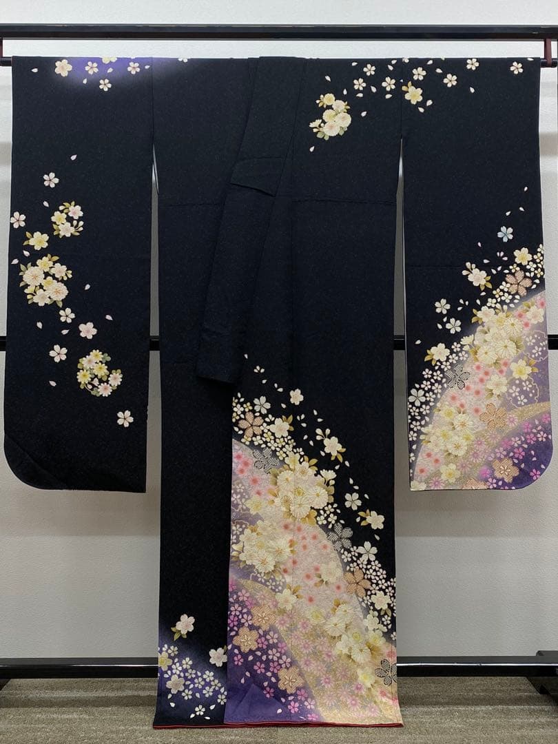 振袖 豪華 銀通し 絞り加工 グリッター 紋意匠 身丈163cm