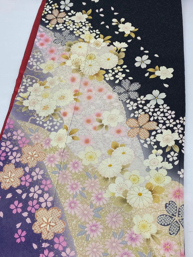 振袖 豪華 銀通し 絞り加工 グリッター 紋意匠 身丈163cm