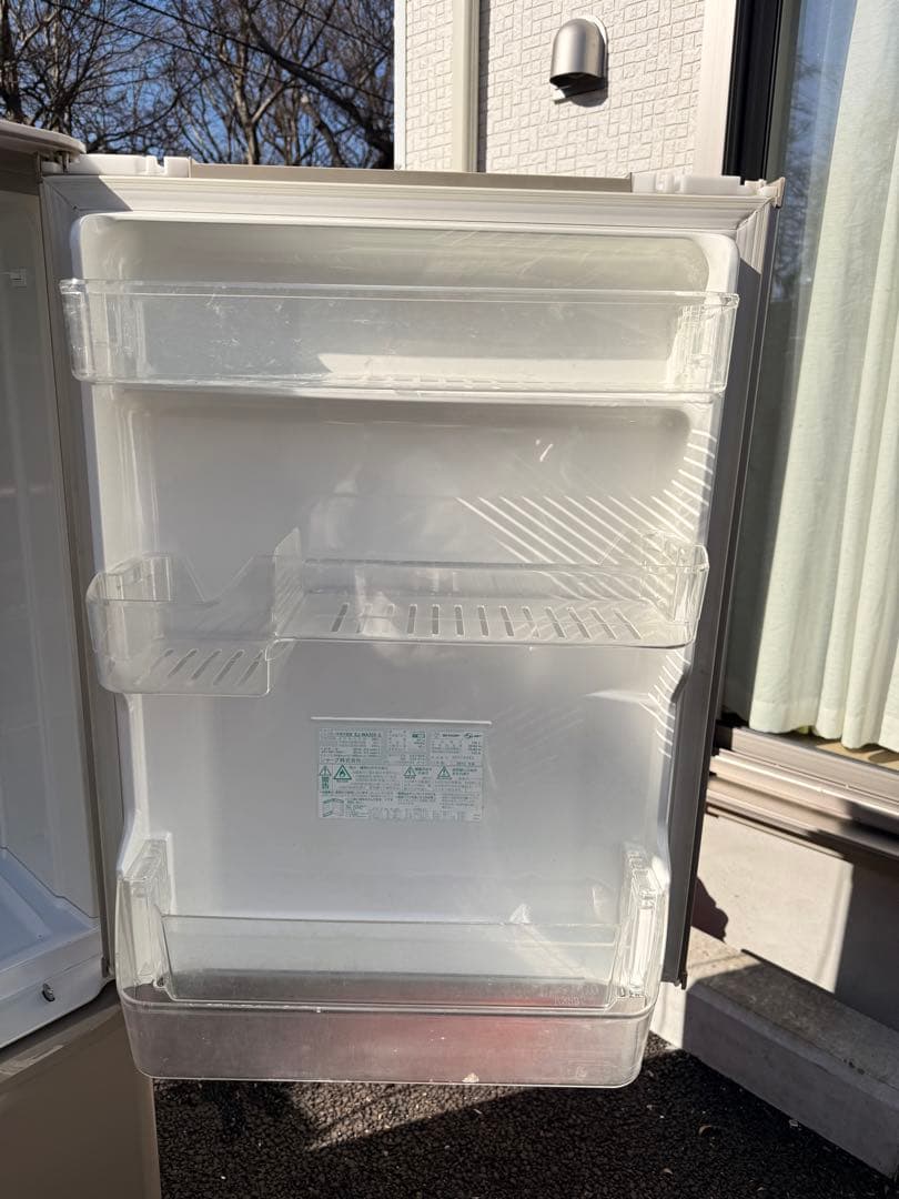 「引き取り船橋市)」350l sharp冷蔵庫 両方ともドア開けれるタイプ