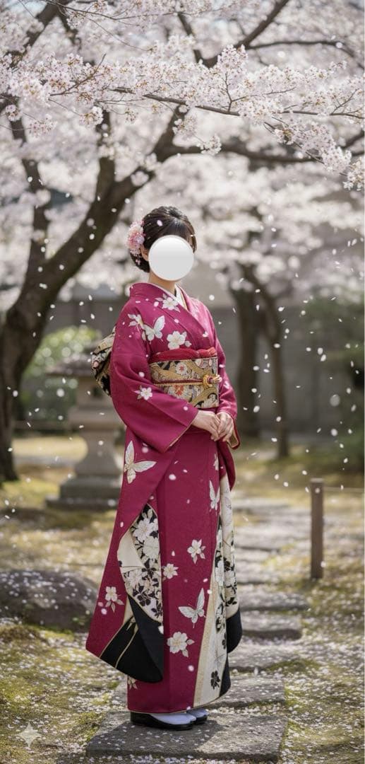 振袖セット　4点　葡萄色