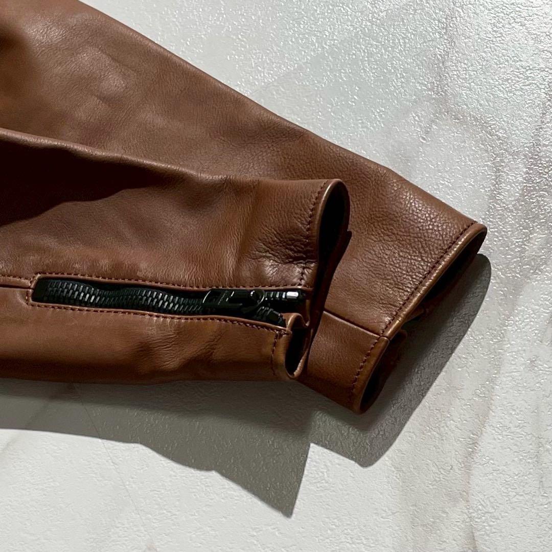 ジャケット・アウター COACH Mint Single Riders Jacket Leather