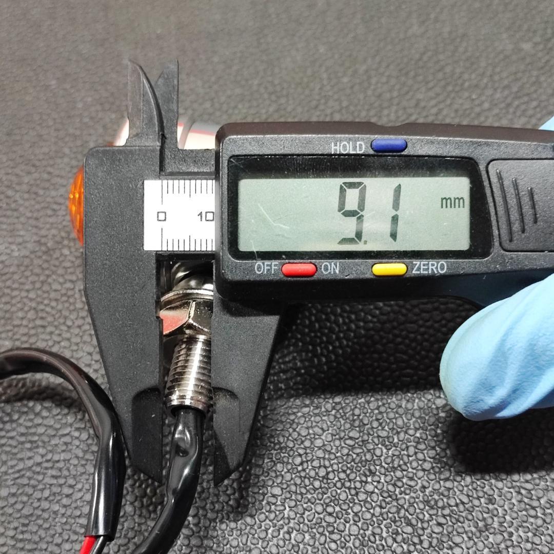 ミニバレットウインカー　電球 M10-P1.25 アルミ　ポリッシュ　4個セット