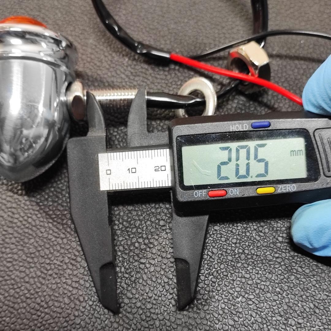 ミニバレットウインカー　電球 M10-P1.25 アルミ　ポリッシュ　4個セット