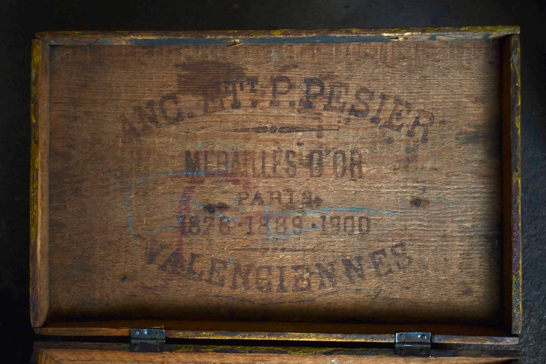 フランス　アンティーク　木箱　vintage ブロカント　1880年　襤褸