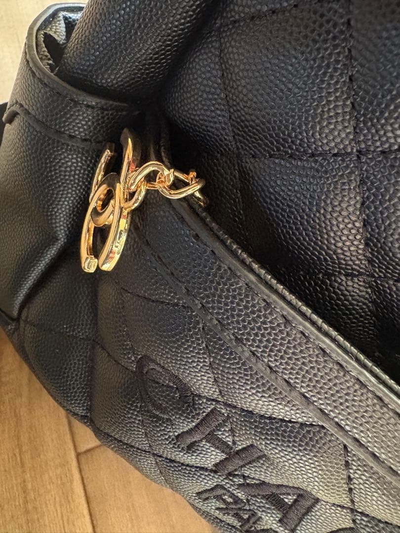 シャネル ブラック リュック ノベルティ キャビア調 お年玉限定価格！