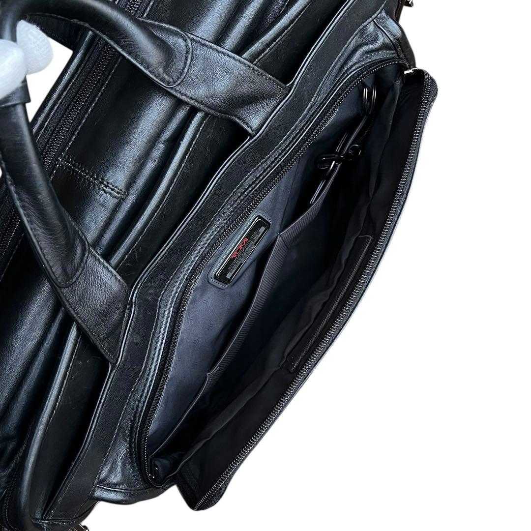 【美品】TUMI 96130D4 オールレザー 2WAY ビジネスバッグ 黒
