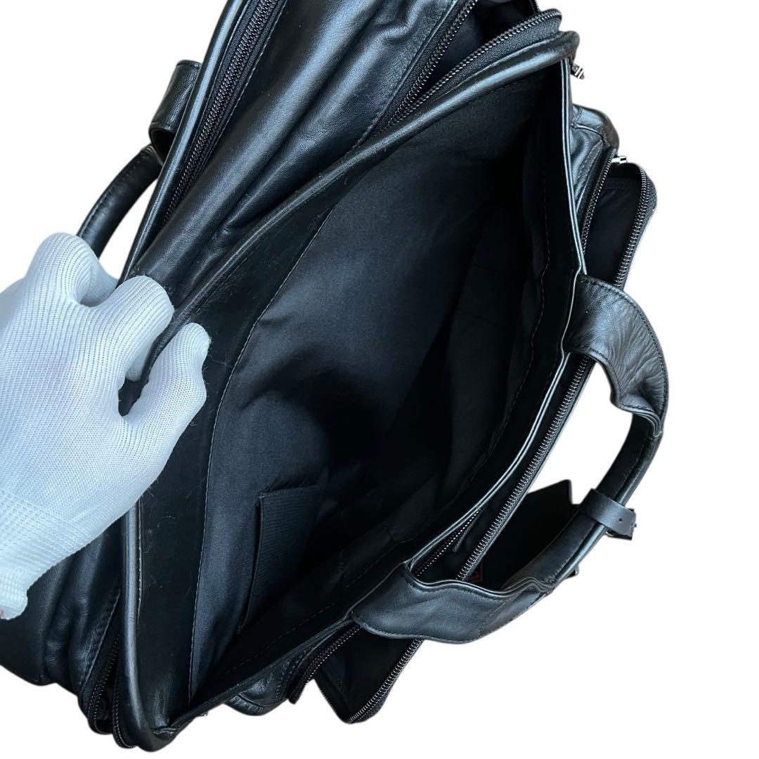 【美品】TUMI 96130D4 オールレザー 2WAY ビジネスバッグ 黒