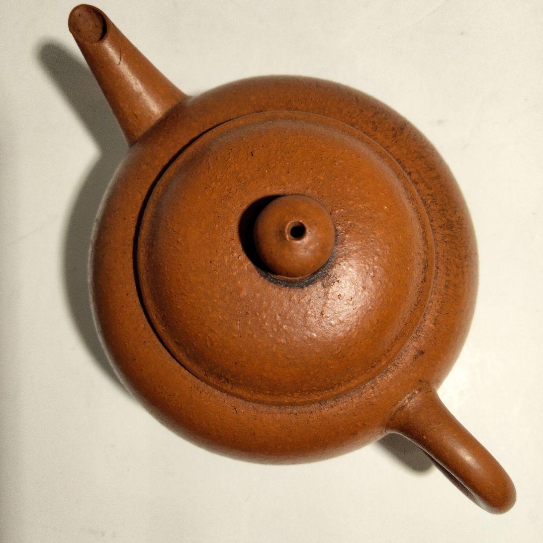 M156-2 荊渓恵孟臣製 水平刻 紫砂朱泥壷 朱泥急須 時代古作 煎茶道具　D