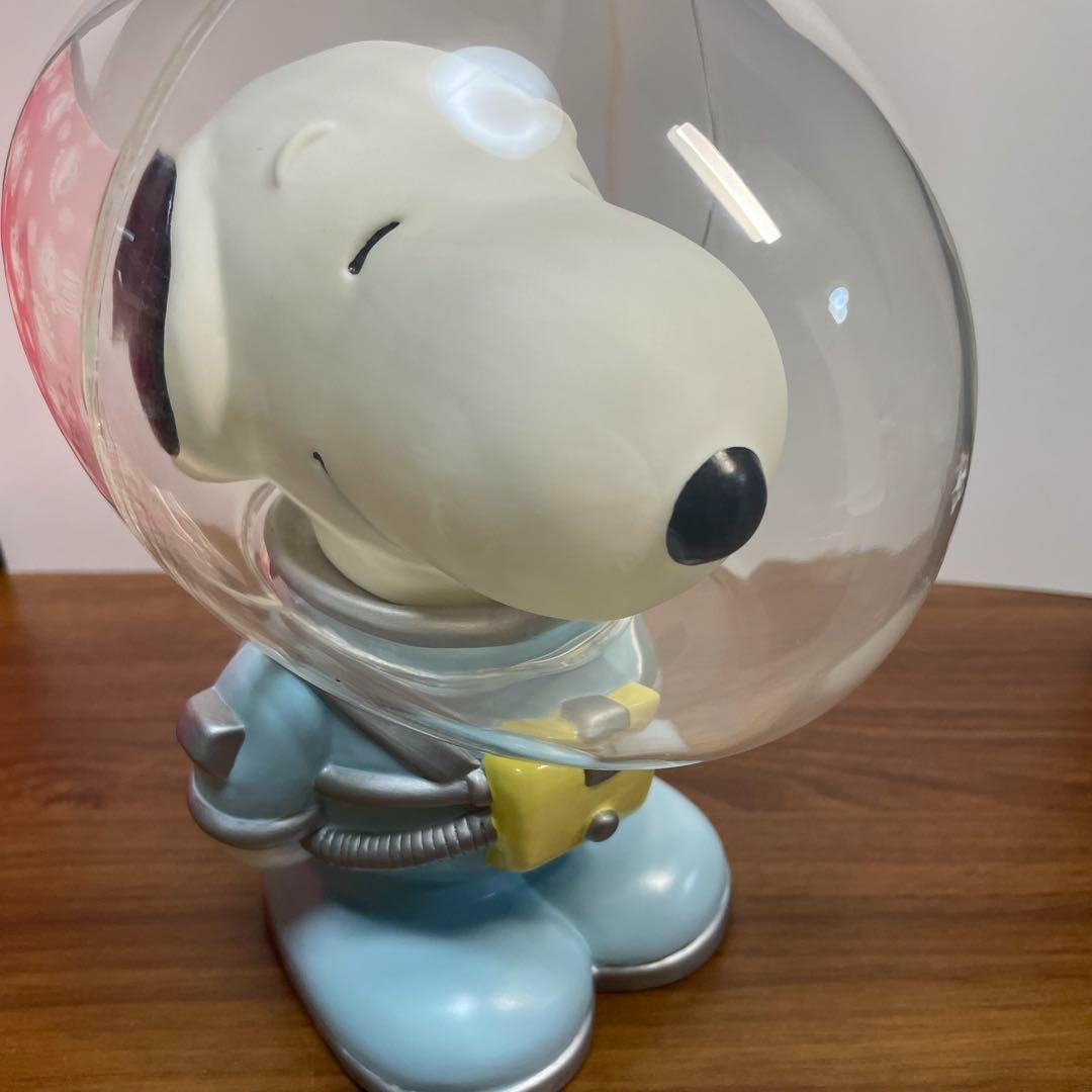 【未使用/廃盤】宇宙服スヌーピー ソフビ レトロ 貯金箱 箱付き