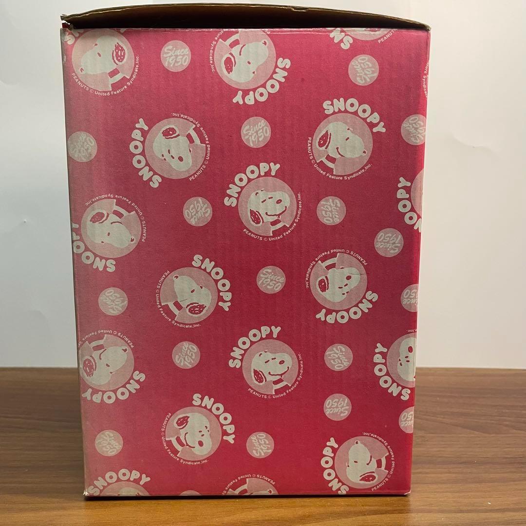 【未使用/廃盤】宇宙服スヌーピー ソフビ レトロ 貯金箱 箱付き