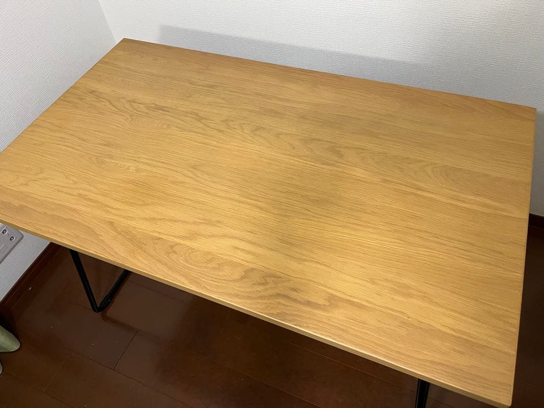 折りたたみダイニングテーブル オーク材突板　幅１２０ｃｍ