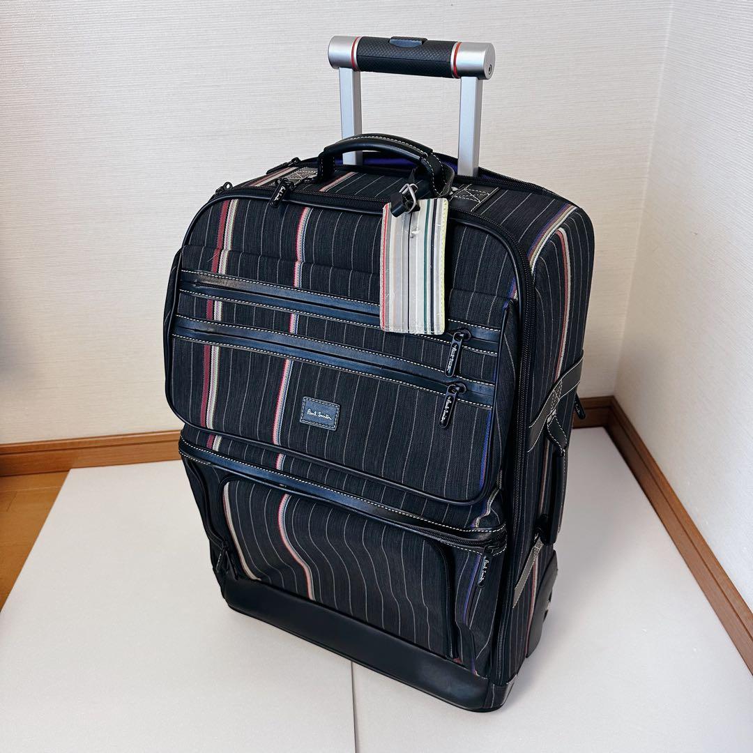 【美品】ポールスミス　マルチストライプデザイン キャリーケース　機内持ち込み