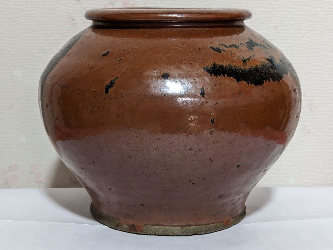 ♦丹波焼 古陶磁 壺 江戸時代 古美術品 置物 アンティーク骨董品 コレクション