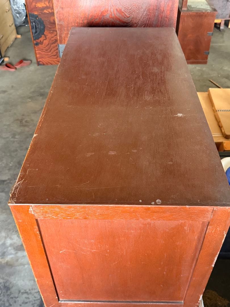 【送料込み】茶箪笥　童子絵　和家具　ヴィンテージチェスト