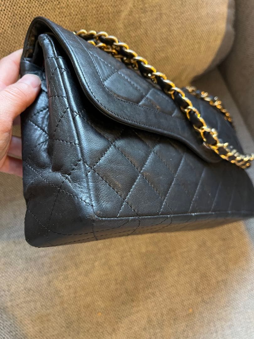 正規品　CHANEL パリ限定　Wフラップ　チェーンショルダー　マトラッセ