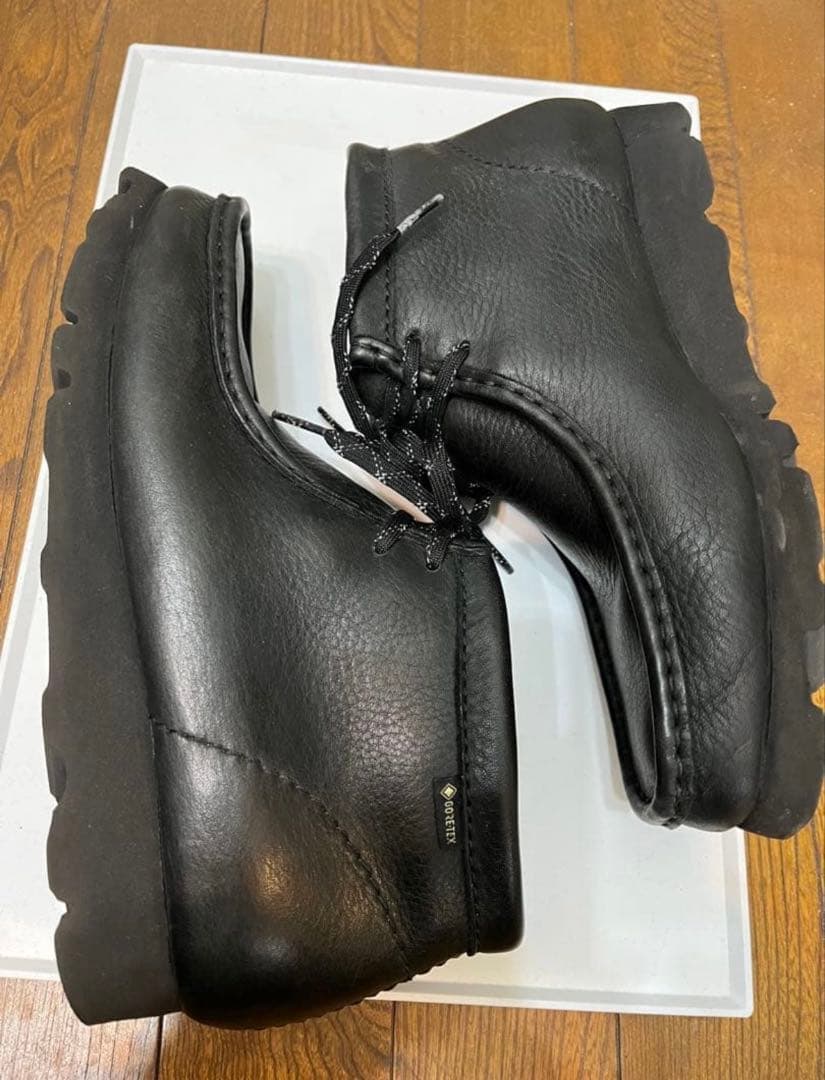 【Clarks】 クラークス 25.5 ワラビー ゴアテックス ブラック UK7