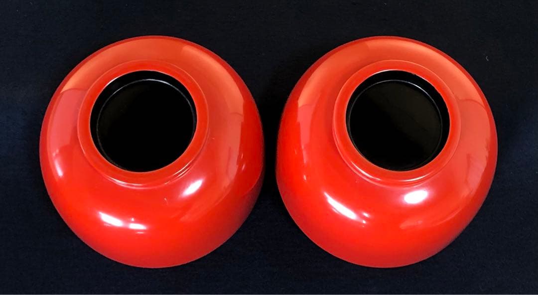 割引❗️《R》輪島塗 粥椀2客 輪島塗本店造 塗師 哲舟 共箱251014い2