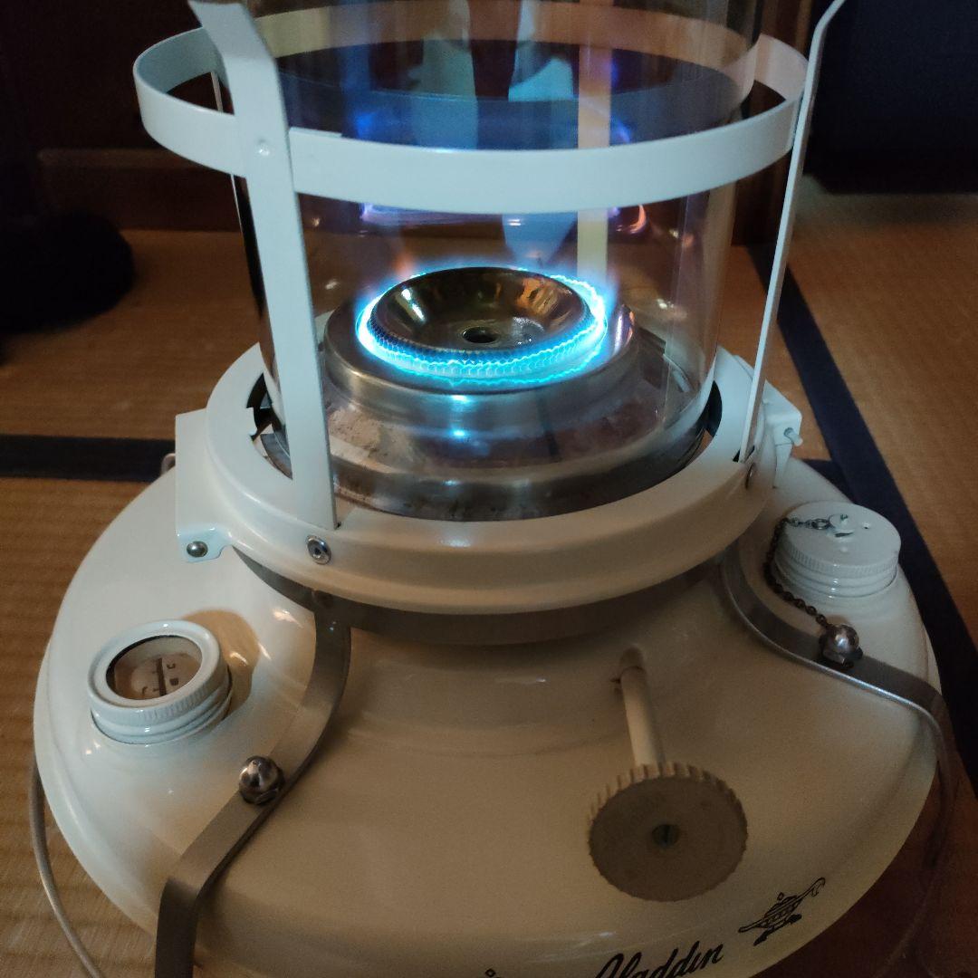 アラジン　石油ストーブ　レインボーガラス　アウトドア　スノーピーク