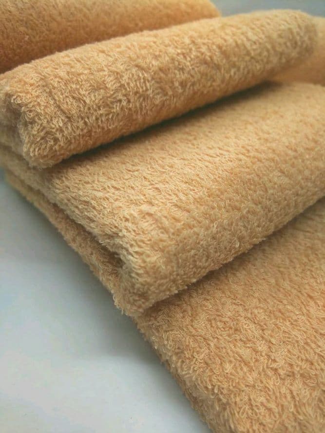 24枚組 新品泉州タオル 高級綿糸コーマコットンフェイスタオル【ベージュ】