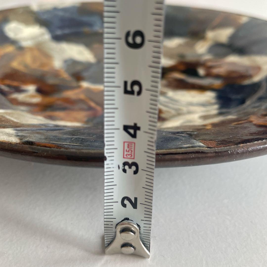 石倉陶器所　三彩点打ち　7.5寸平皿　2枚セット