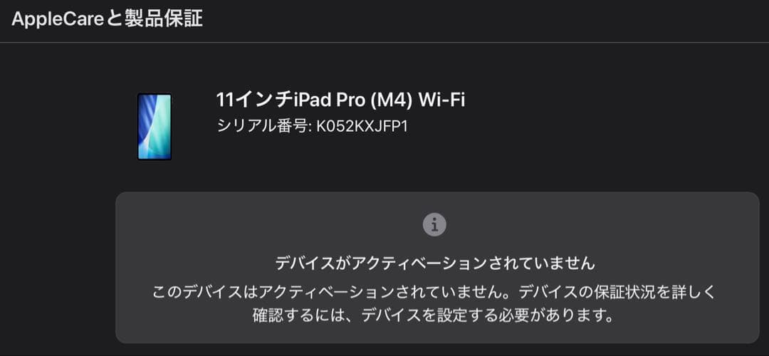 iPad Pro 11インチ M4 Wi-Fi 256GB スペースブラック