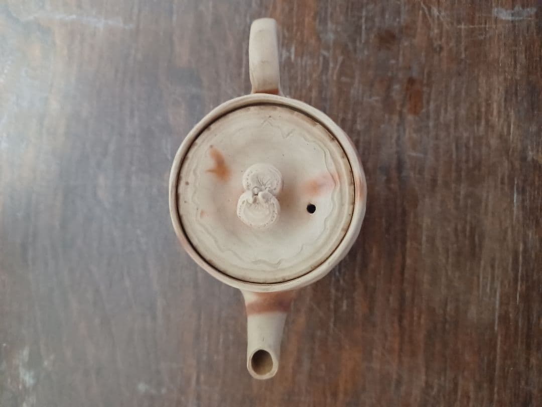 常滑焼　火襷急須　四代伊奈長三　造