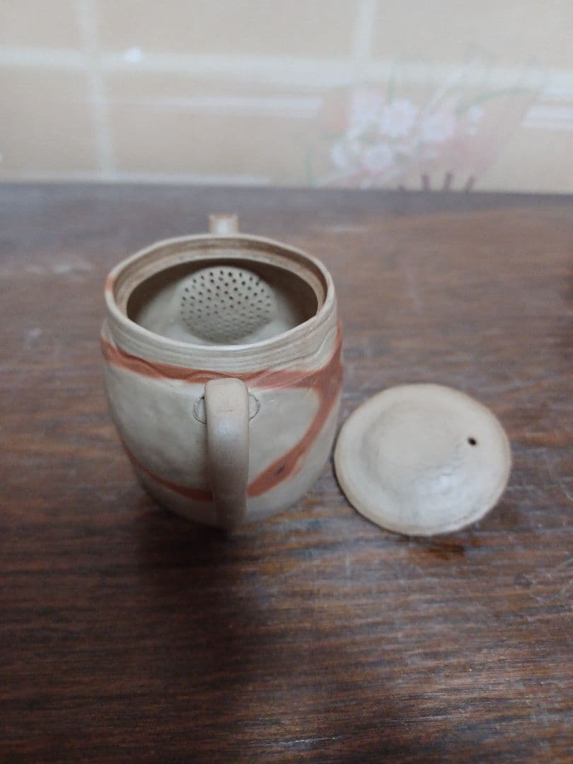 常滑焼　火襷急須　四代伊奈長三　造