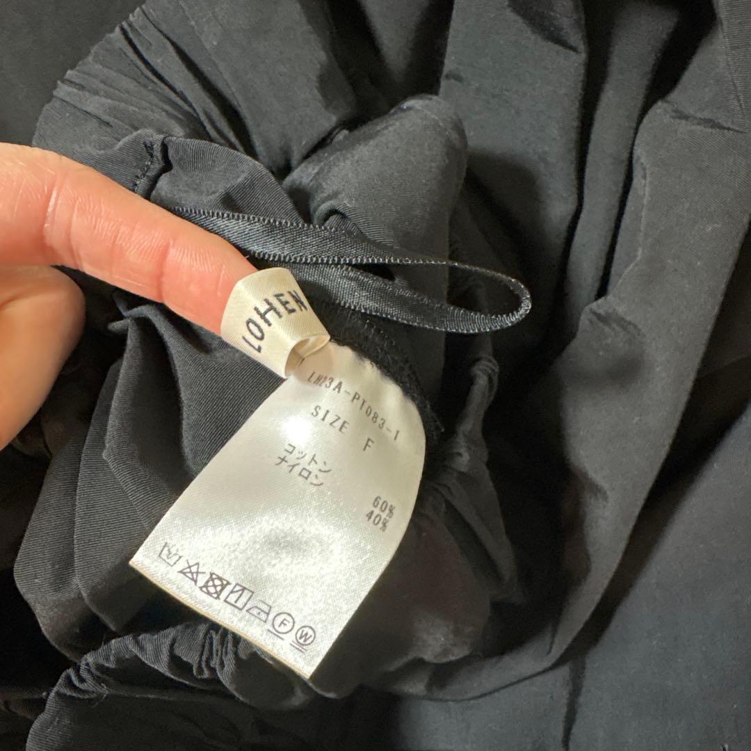 LOHEN ローヘンハイカウントグログランスカートパンツ黒