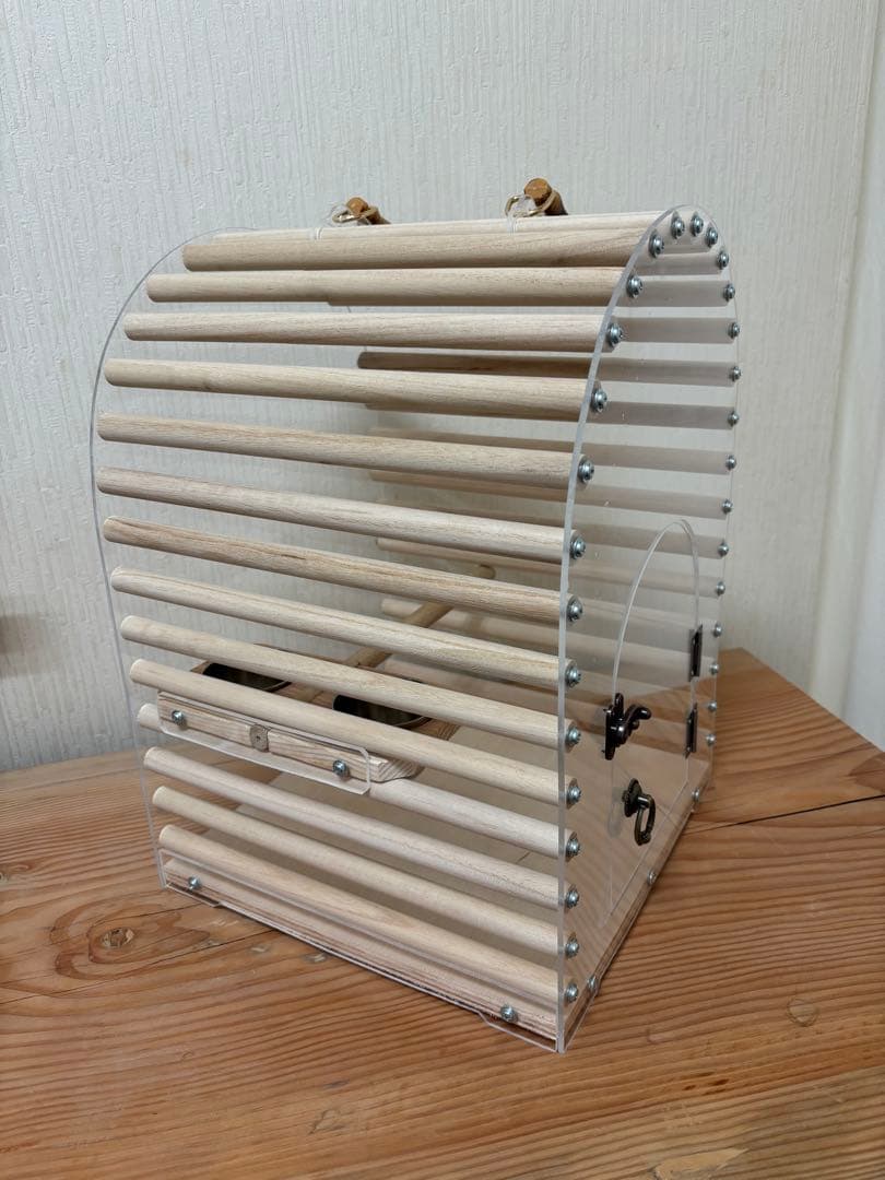 チカアクリルバードキャリー鳥かごキャリーケースキャリーバッグ