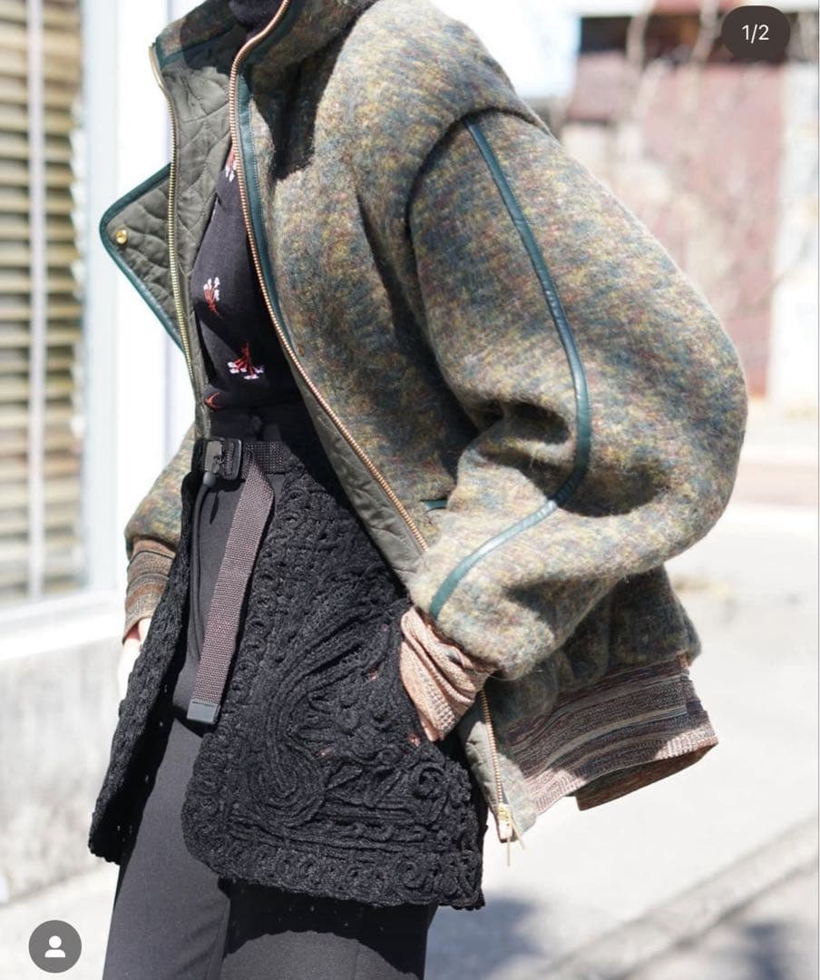 mame新品コード刺繍 Wrapped Skirt