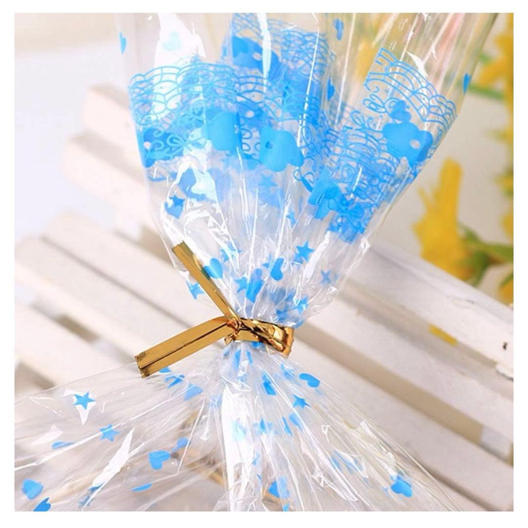 ラッピングタイ ワイヤータイ ビニタイ メタリック ランダム 7色 70本