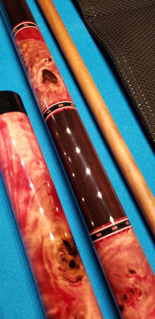 新作　早川工房カスタムキュー　グリップ3分割ストレート　エクステンションセット