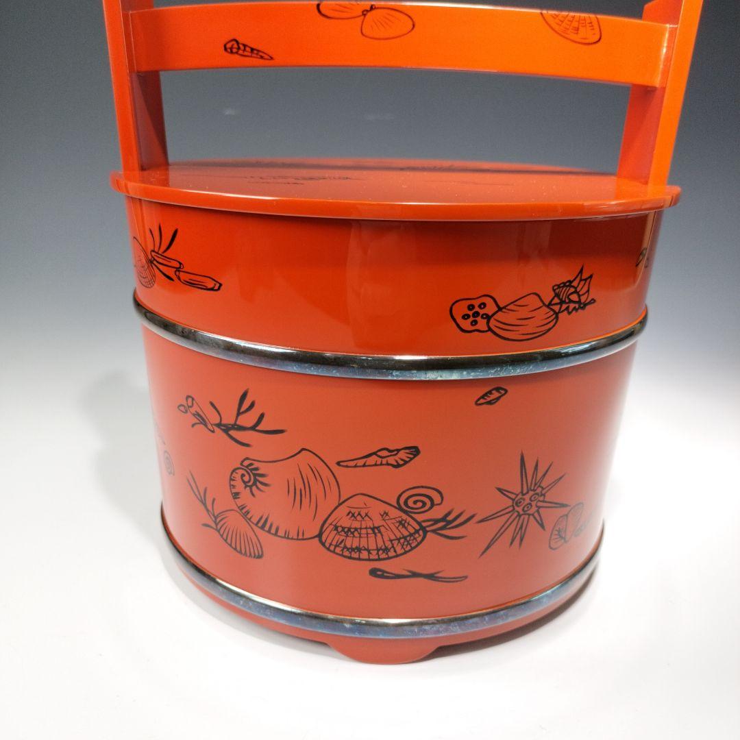 最終値下げ輪島塗　茶道具朱手桶水指　共箱　美品