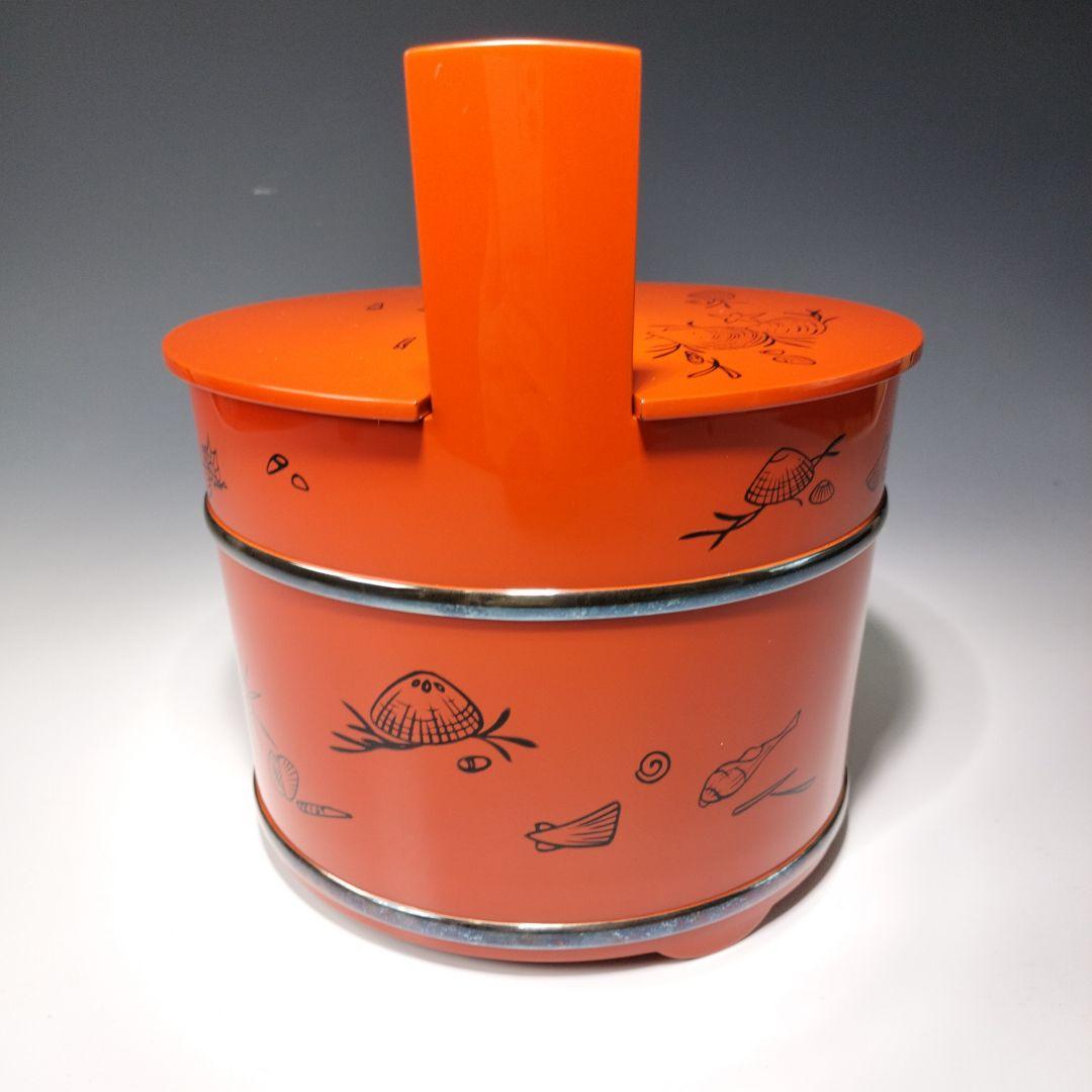 最終値下げ輪島塗　茶道具朱手桶水指　共箱　美品