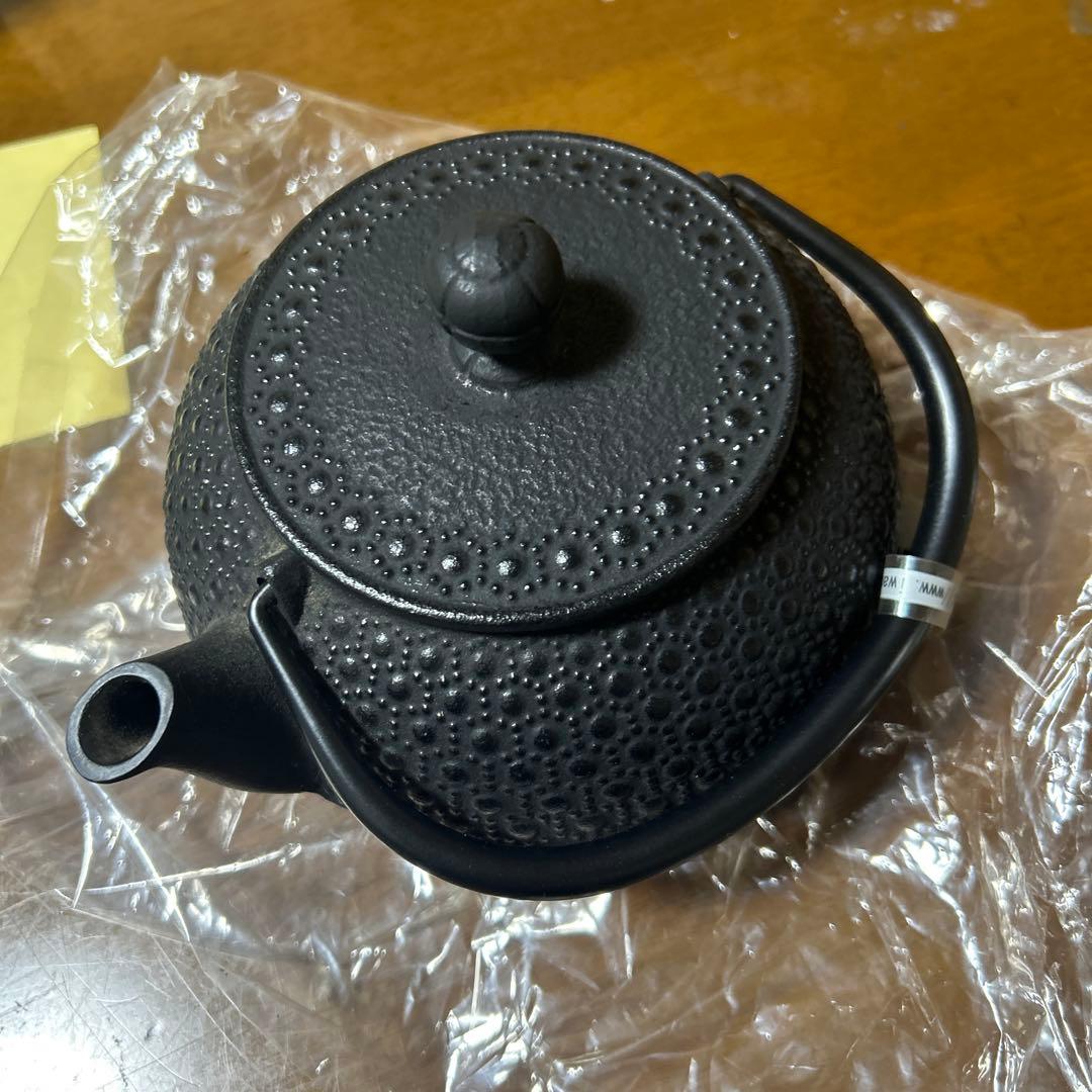 南部鉄器 急須岩鋳 5型亀甲　黒