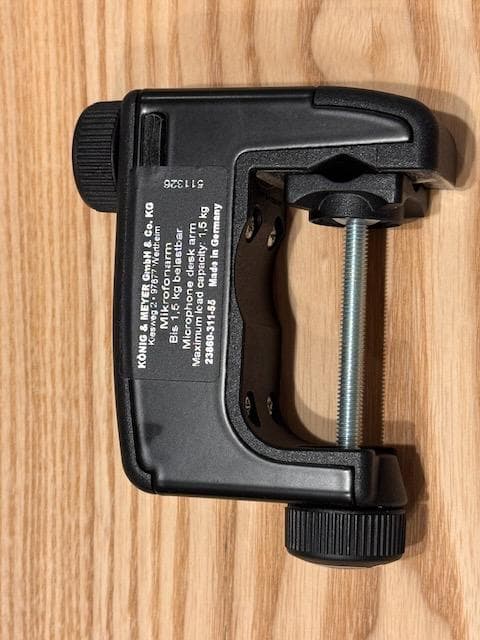 K&M 23860 マイクアーム XLR内蔵 クランプ付