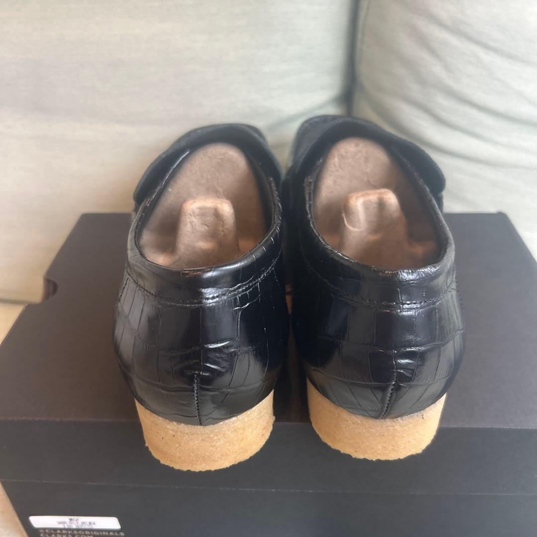 最終値下げクラークス　ワラビーローファー　クロコ