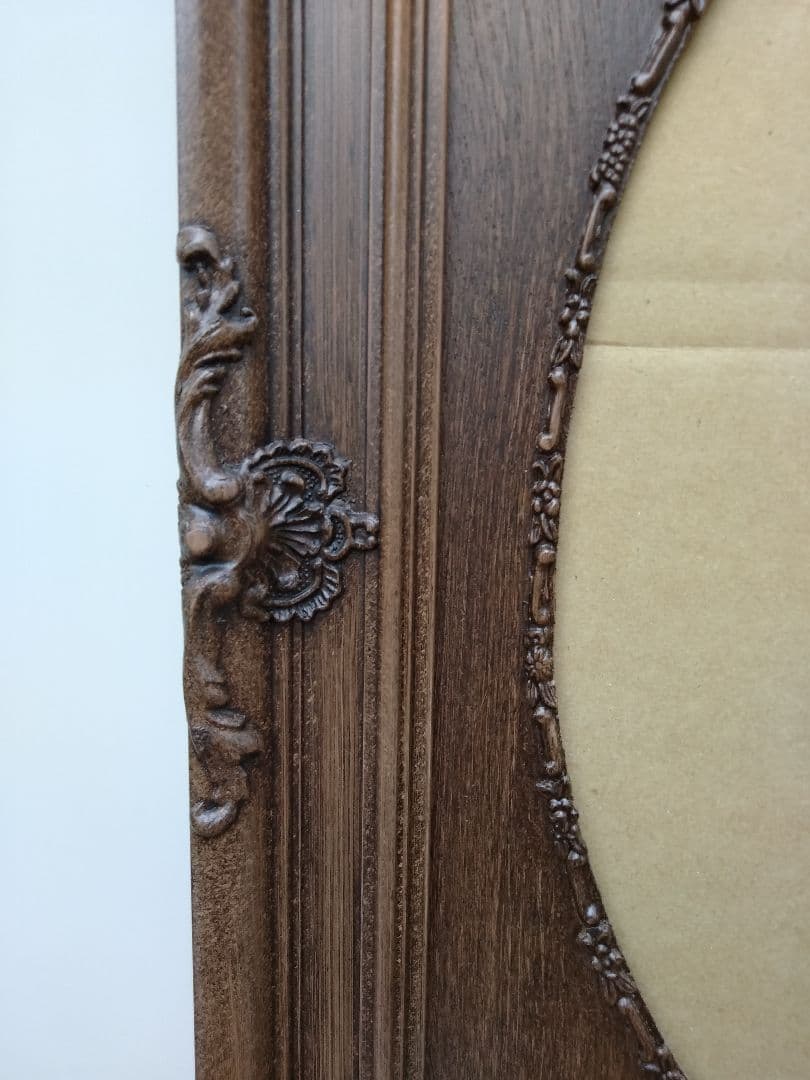 エスアンドエフ　S&F　高級輸入額縁　半切　アンティーク　ブラウン　007