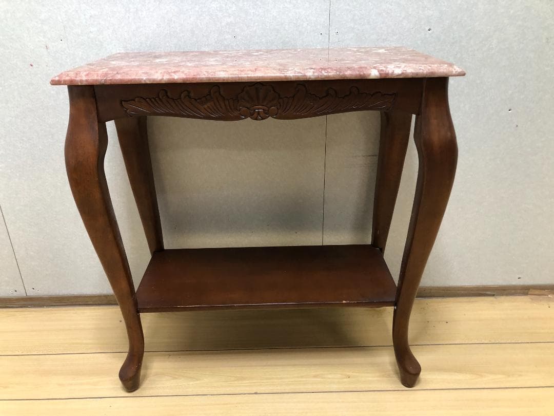 希少品　大理石 ロココ調 クラシック 猫脚 コンソールテーブル 75092-2