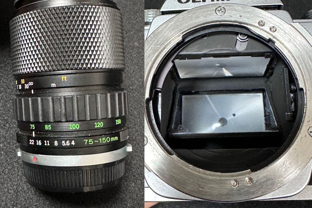 OLYMPUS OM-1三本レンズ 35mm 75mm-150mm 300mm