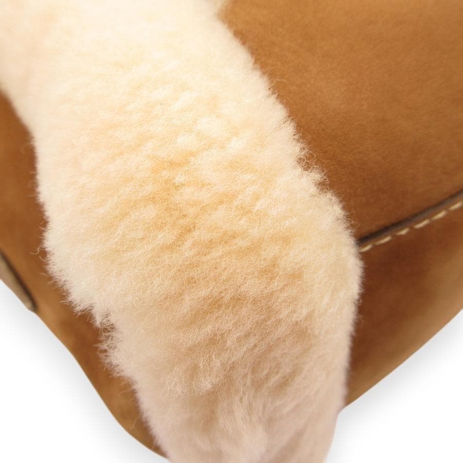 超美品 銀座かねまつ ムートンバッグ レザー 30-25120403